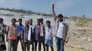 ನಾಗಮಂಗಲ: ಅಕ್ರಮ ಕಲ್ಲುಗಣಿಗಾರಿಕೆ ವಿರುದ್ಧ ಹಂದೇನಹಳ್ಳಿ ಕಾಲೋನಿ ಬಳಿಯ ಅರಣ್ಯ ಜಾಗದ ಗೋಮಾಳ ಜಮೀನಿನಲ್ಲಿ ಗ್ರಾಮಸ್ಥರ ಪ್ರತಿಭಟನೆ