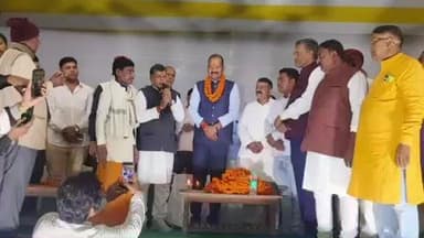 बरबीघा: विधायक डॉ. कुमार पुष्पंजय ने सामस गांव में श्री विष्णु धाम महोत्सव का शुभारंभ किया