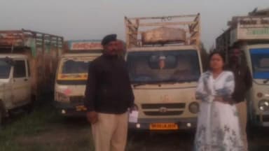 देवास: देवास बाईपास पर आरटीओ ने बिना ट्रेड के संचालित पीयूसी वैन को किया ज़ब्त