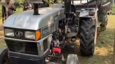 वज़ीरगंज: वजीरगंज थाने की पुलिस ने अवैध बालू से लदा एक ट्रैक्टर ज़ब्त किया