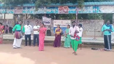 குளத்தூர்: அண்டாகுளம் பேருந்து நிலையத்தில் மாவட்ட நிர்வாகம் மற்றும் மதுவிலக்கு அமலாக்கத்துறை சார்பாக போதைப் பொருளுக்கு எதிரான விழிப்புணர்வு நிகழ்வு நடைபெற்ற