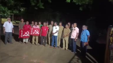 உளுந்தூர்பேட்டை: உளுந்தூர்பேட்டை அரசு போக்குவரத்து கழக பணிமனையில் சிஐடியு சார்பில் நடைபெற்ற ஆர்ப்பாட்டம்