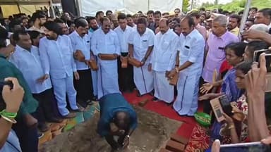 திருக்கோயிலூர்: சு.கள்ளிப்பாடி கிராமத்தில் தென்பெண்ணை ஆற்றின் குறுக்கே புதிய அணைக்கட்டு கட்டுவதற்கான அடிக்கல் நாட்டு விழா அமைச்சர்கள் பங்கேற்பு