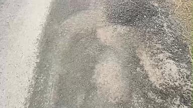 जौरा: जौरा शहर में नेशनल हाईवे 552 पर घटिया पेचवर्क, एसडीएम ने विभाग को पत्र लिखने की बात कही