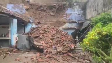 પાલીતાણા: સુવાળી પટેલ વિસ્તારમાં નગરપાલિકાના ગઢની દિવાલ ધરાશાઇ થઈ