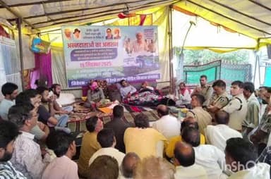 कन्नौद: कलवार में भूमि अधिग्रहण के विरोध में किसानों का अनशन 45वें दिन भी जारी