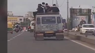 વેજલપુર: અમદાવાદમાં નિર્ણયનગર ગોતા માર્ગ પર જોખમી સવારી