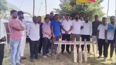 వెంకటాపుర్: నల్లగుంటలో వెంకటాపూర్ జర్నలిస్ట్ లకు పోలీసులకు క్రికెట్ పోటీలు ప్రారంభం