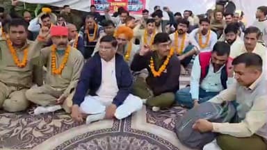 अम्बाला: अंबाला में रोडवेज कर्मचारी भूख हड़ताल पर बैठे