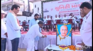 ખંભાળિયા: સરદાર પટેલની 150 ની જન્મ જયંતી નિમિત્તે બાકોડી પાટિયા થી ભાટિયા સુધી વિરાટ પદયાત્રા યોજાઈ