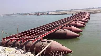 राघोपुर: राघोपुर में पीपा पुल का निर्माण शुरू, अब आठ महीने नाव से यात्रा करने से मिलेगी राहत