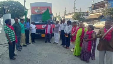 ರಾಯಚೂರು: ರಾಯಚೂರಲ್ಲಿ ಪಂಚ ಗ್ಯಾರಂಟಿ
ಪ್ರಚಾರದ ಕಲಾ ಜಾಥಾಕ್ಕೆ ಚಾಲನೆ