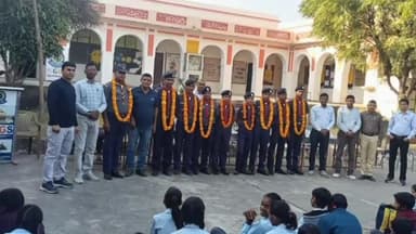 नीम का थाना: नीमकाथाना में स्थानीय संघ पाटन छाजा के स्काउट्स 19वीं राष्ट्रीय जंबूरी, लखनऊ के लिए रवाना