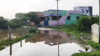 அம்பாசமுத்திரம்: வைராவி குளம் பகுதியில் வீடுகளை சூழ்ந்த மழை நீர். பொதுமக்கள் அவதி