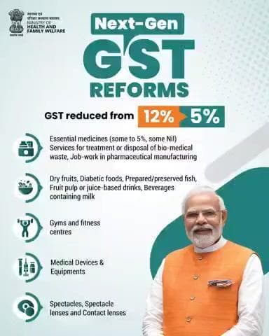 A big step towards inclusive healthcare!
#NextGenGST Reforms ensure reduced costs for medicines, medical equipment, spectacles, and wellness services.
