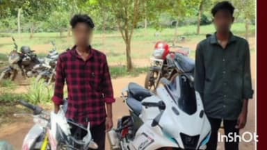 செந்துறை: இரும்புலிக்குறிச்சி காவல்நிலைய எல்லைக்குட்பட்ட பகுதியில், இருசக்கர வாகனத்தில் சாகசத்தில் ஈடுபட்ட 2 பேர் கைது