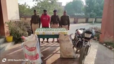 बनकटवा: एसएसबी और पुलिस की संयुक्त कार्रवाई में एक तस्कर गिरफ्तार, 590 बोतल नेपाली शराब बरामद