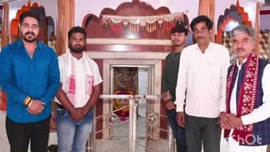 बिरनपुर में श्रीमद्भागवत कथा में साजा विधायक ईश्वर साहू शामिल हुए, ग्रामीणों से की सौजन्य मुलाकात