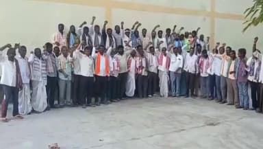 బీర్కూర్: బీర్కూరులో టీహెచ్ డబ్ల్యుయూలో చేరిన 90 మంది హమాలీలు, ప్రభుత్వం హమాలీలకు ఇచ్చిన హామీలు నెరవేర్చాలి