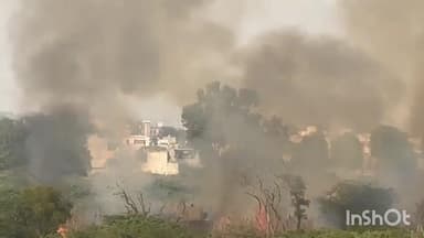 चरखी दादरी: च.दादरी सीसीआई परिसर में लगी आग, कई घंटों तक उठता रहा काला धुआं