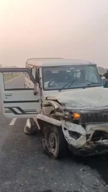 मेजरगंज: मेजरगंज फोर लेन पर स्कार्पियो और बोलेरो की टक्कर, 4 लोग गंभीर घायल