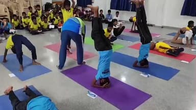 கோவில்பட்டி: உண்ணாமலை கல்லூரியில் மாநில அளவிலான யோகாசன போட்டி