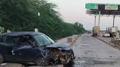 धनाऊ: धोरीमना नेशनल हाईवे 68 पर कार डिवाइडर से टकराई, एक की मौत और एक घायल