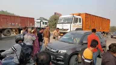 जगाधरी: चंडीगढ़-रुड़की हाईवे पर कैल के पास डंपर ने कार को मारी टक्कर, लगा जाम, पुलिस जांच में जुटी