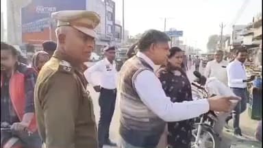 कैथल: नगर परिषद और यातायात पुलिस की टीम ने नए बस स्टैंड कैथल व करनाल रोड से अवैध अतिक्रमण हटवाया