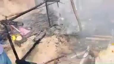 अंबाह: सबसुख का पुरा में घर में भीषण आग, दो लाख का सामान जलकर राख