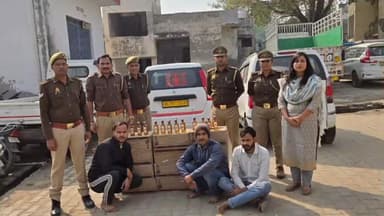 छाता: कोसीकला पुलिस और आबकारी टीम ने 70 पेटी अंग्रेजी शराब के साथ तीन तस्करों को किया गिरफ्तार