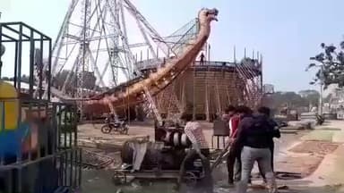 आलापुर: गोविंद साहब में मेलार्थियों के मनोरंजन के लिए संसाधन तैयार होने लगे