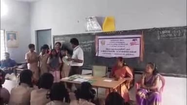 வேப்பந்தட்டை: கவுண்டர்பாளையம் உயர்நிலைப் பள்ளியில் வளரிளம் பருவத்தினருக்கான விழிப்புணர்வு நிகழ்ச்சி நடந்தது
