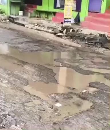 ஆலங்குளம்: மோசமான சாலையை சீரமைக்க பொதுமக்கள் வேண்டுகோள்