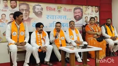 शिव सेना मध्यप्रदेश के पदाधिकारी अभिजीत अडसूल ने नानाखेड़ा में पत्रकार वार्ता की