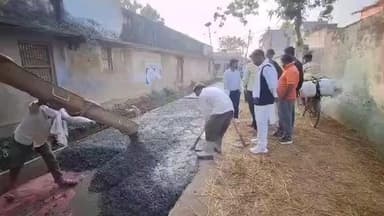 बैरगनियां: बैरगनिया बाईपास सड़क निर्माण कार्य का नगर परिषद के उपसभापति ने किया निरीक्षण
