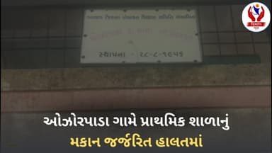 #valsad | ઓઝોરપાડા ગામે પ્રાથમિક શાળાનું મકાન જર્જરિત હાલતમાં | Divyang News |