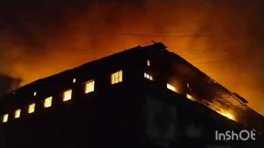 भिवंडी: भिवंडी परिसरामध्ये कपड्याच्या गोडाऊनला लागली भीषण आग, दहा तास तासाच्या अथक प्रयत्नानंतर..
