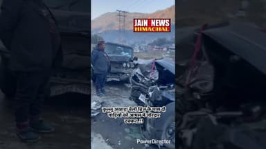 कुल्लू अखाड़ा बेली ब्रिज कि पास दो गाड़ी की टक्कर #live #viral #viralvideo #follow #kullu #followme