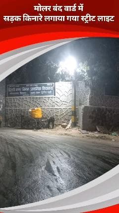 सरिता विहार: मोलरबंद वार्ड में डार्क स्पॉट की समस्या हुई खत्म, सड़क किनारे लगाई गई स्ट्रीट लाइट