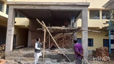 জামালপুর: জোৎশ্রীরাম হাই স্কুলে মুক্তমঞ্চের কাজ পরিদর্শনে গেলেন বিধায়ক