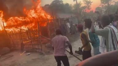 शंकरपुर में बीते दिनों लगी आग से पांच लोगों का बना घर सहित अन्य सामान जल कर रखा हो गया जिसमें पांच लाख से अधिक की क्षति