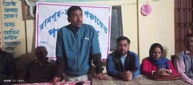 তুফানগঞ্জ ২: রামপুর দুই গ্রাম পঞ্চায়েতের ৯/৫৭ নং বুথে তৃণমূলের তরফে আয়োজিত পাড়া বৈঠক