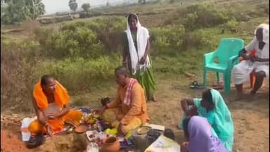 एकंगरसराय: राहील छीलका के पास सूर्य मंदिर निर्माण के लिए किया गया भूमि पूजन