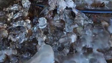 सांगला: सांगला घाटी में पीने के पानी के जलस्त्रोत व नदी-नाले हो रहे जाम, तस्वीरें आई सामने, तापमान शून्य के पार