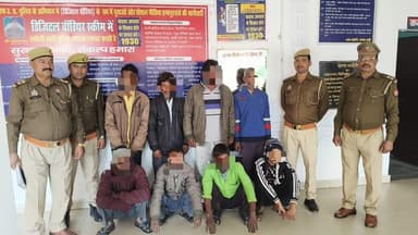 रुधौली: रुधौली थाने की पुलिस ने थाना क्षेत्र के अलग-अलग स्थानों से आठ लोगों को किया गिरफ्तार