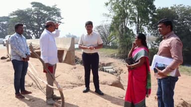 రామారెడ్డి: గంగమ్మ వాగు వంతెనను పరిశీలించి, వంతెన భద్రత, రహదారి పునరుద్ధరణ వేగంగా పనులు పూర్తి చేయాలి : కలెక్టర్ ఆశిష్ సాంగ్వాన్