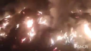 पतरघट: पतरघट के पामा में बगीचे में रखे 12 एकड़ धान के टाल में आग, लाखों का नुकसान, सीओ ने किया आकलन