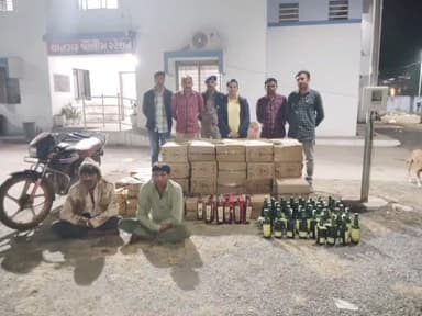 થાનગઢ: થાનગઢના મોરથળા ગામની સીમમાં વાડીમાંથી વિદેશી દારૂની બોટલ ઝડપાઈ