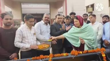 नोहर: नोहर नगर पालिका द्वारा खरीदी गई जेसीबी का नगर पालिका मंडल में हुआ स्वागत